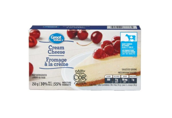 Great Value Cream Cheese, 250 g