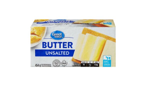 Great Value Unsalted Butter, 454 g