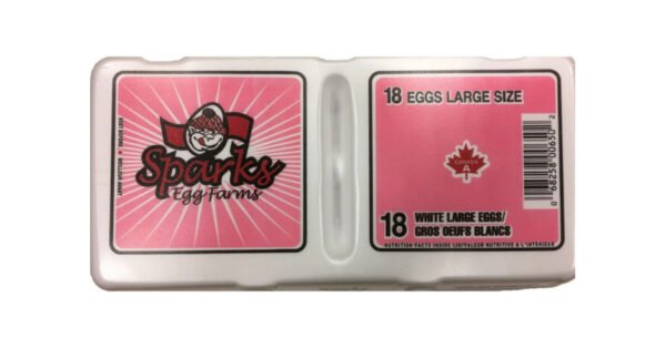 Sparks Large White Eggs, 18 Count