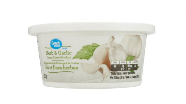 Great Value Cream Cheese Spread Herb & Garlic, 227 g