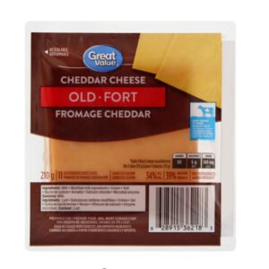 Great Value Old Cheddar Cheese Slices, 210 g, 11 Slices
