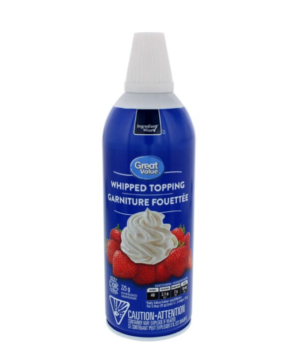 Great Value Whipped Topping, 225 g