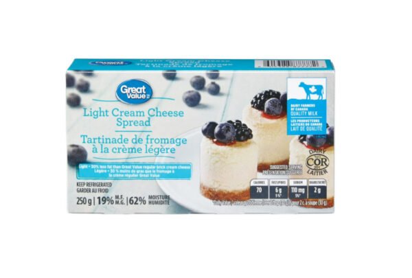Great Value Light Cream Cheese, 250 g