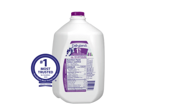 Dairyland 1% Partly Skimmed Milk, 4L
