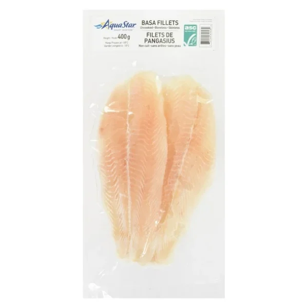 Aqua Star Basa Fillets, - Uncooked- Boneless- Skinless