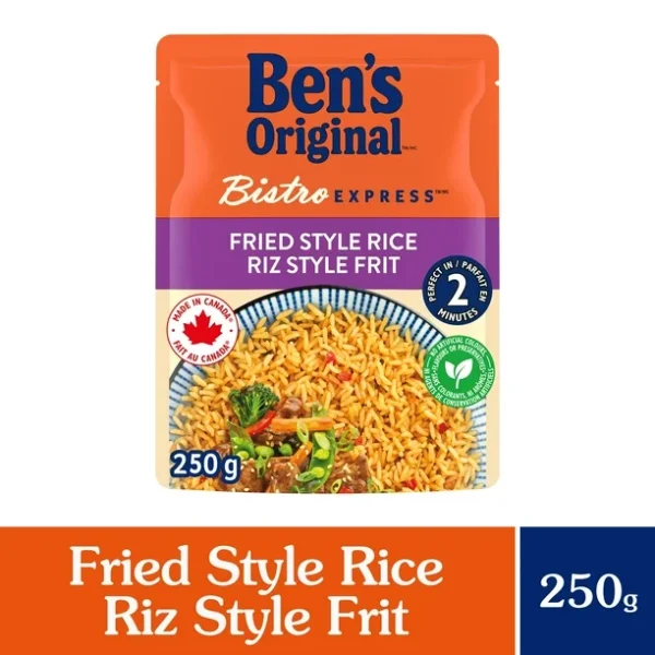 BEN'S ORIGINAL BISTRO EXPRESS Fried Rice Side Dish, 250g Pouch, Perfect Every Time