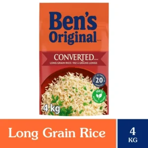BEN'S ORIGINAL CONVERTED Long Grain Parboiled Rice, 4kg Bag, Perfect Every Time™