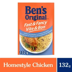 BEN'S ORIGINAL FAST & FANCY Homestyle Chicken Flavour & Wild Rice, 132g pouch, Perfect Every Time™