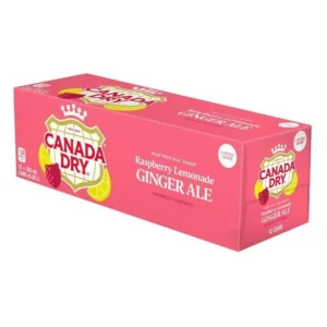 CD RSBY LEMONADE, Canada Dry Raspberry Lemonade Ginger Ale brings the crisp and refreshing taste of Ginger Ale blended with a delicious twist of raspberry lemonade flavour.