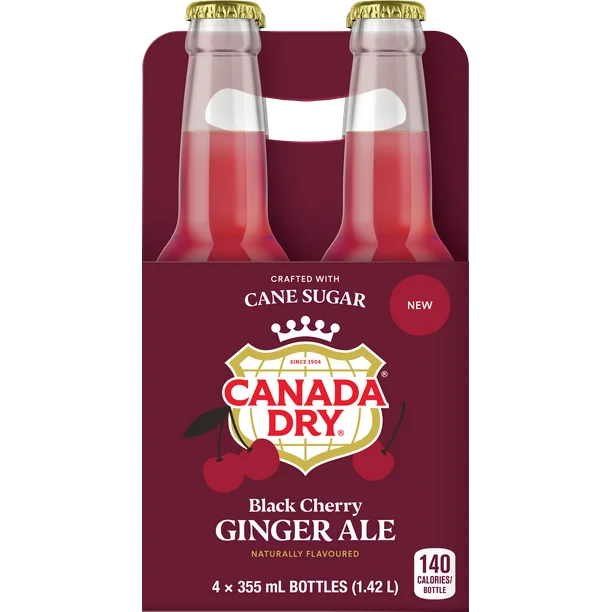 Canada Dry Black Cherry Ginger Ale, 4X355ml