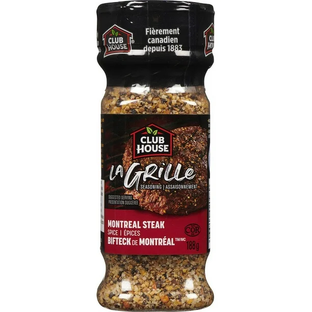 Club House La Grille Montreal Steak Seasoning, 188 g, 188g