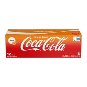Coca-Cola Orange Cream Fridgepack Cans, 355 mL, 12 Pack, Coca-Cola Orange Cream 12x355ml