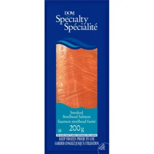 DOM Specialty Smoked Steelhead Salmon 200g, 200 g - Pre-sliced.