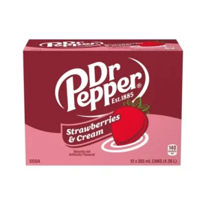 Dr Pepper Strawberries & Cream Soda 12 x 355 mL, Cans, 12x355mL