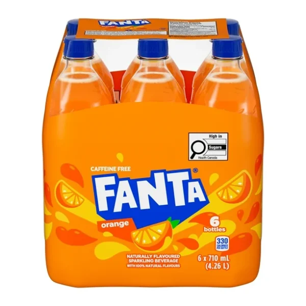 Fanta Orange Bottles, 710 mL, 6 Pack, Fanta Orange