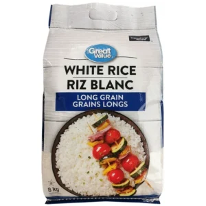 Great Value Long Grain White Rice, 8 kg