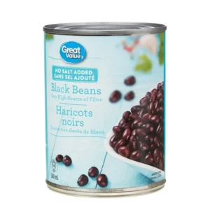 Great Value No Salt Added Black Beans, 540 mL