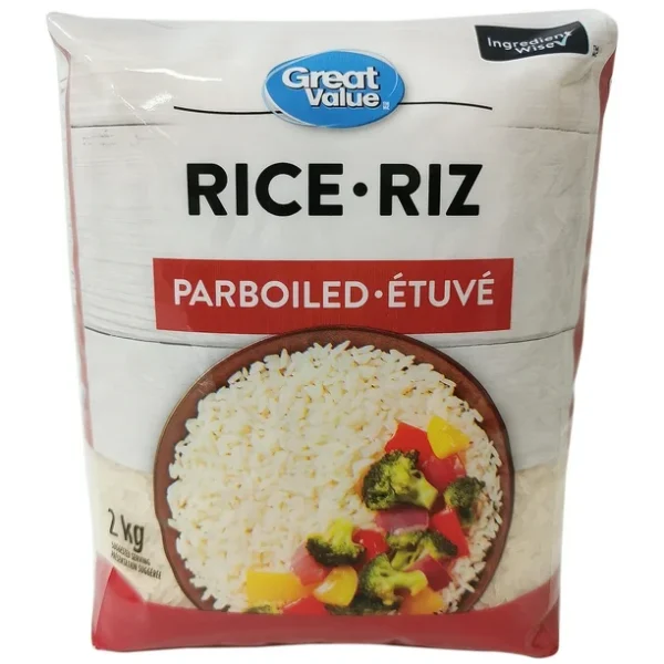 Great Value Parboiled Rice, 2 kg