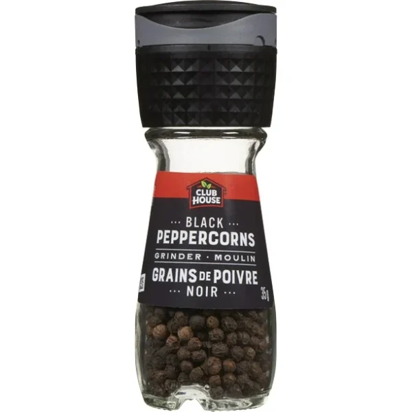 Grinder Black Peppercorns, Club House Grinder Black Peppercorns