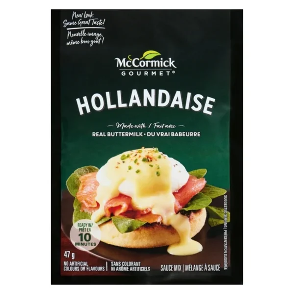 HOLLANDAISE SAUCE MIX, MCCORMICK GOURMET HOLLANDAISE SAUCE MIX