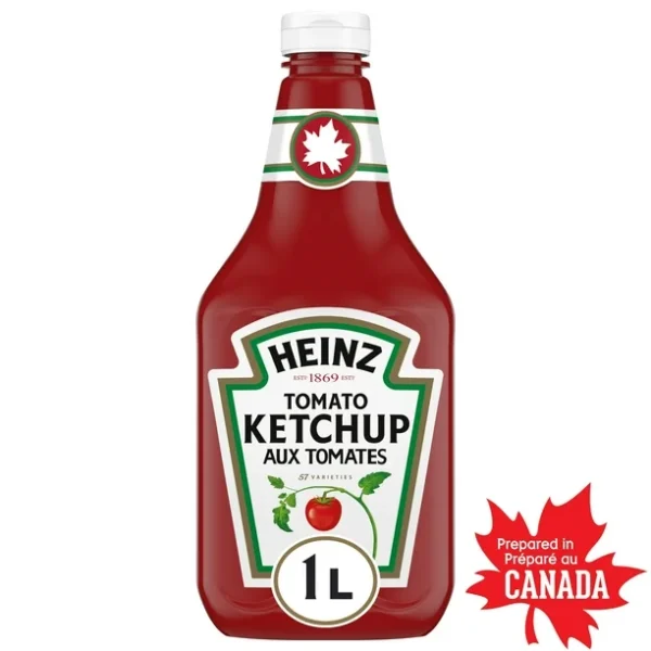Heinz Tomato Ketchup, Prepared in Canada, 1 L Bottle, 1L