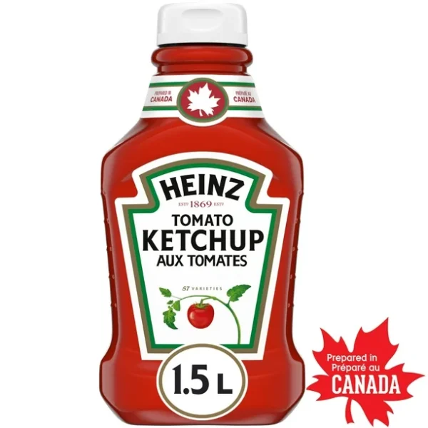 Heinz Tomato Ketchup, Prepared in Canada, 1.5 L Bottle, 1.5L
