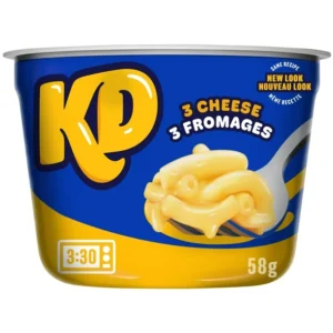 Kraft Dinner Triple Cheese Macaroni & Cheese Snack Cup, Shelf-Stable, KRAFT DINNER KD CUP 3-CHEESE