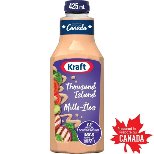 Kraft Thousand Island Salad Dressing, 425 ml Bottle, KRAFT THOUSAND ISLAND DRESSING 425