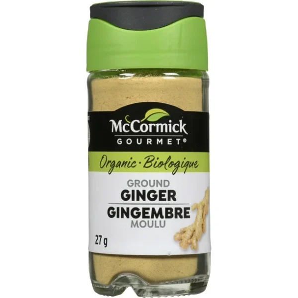 McCormick Gourmet, New Bottle, Premium Quality Natural Herbs & Spices, Organic Ground Chinese Ginger, 27g