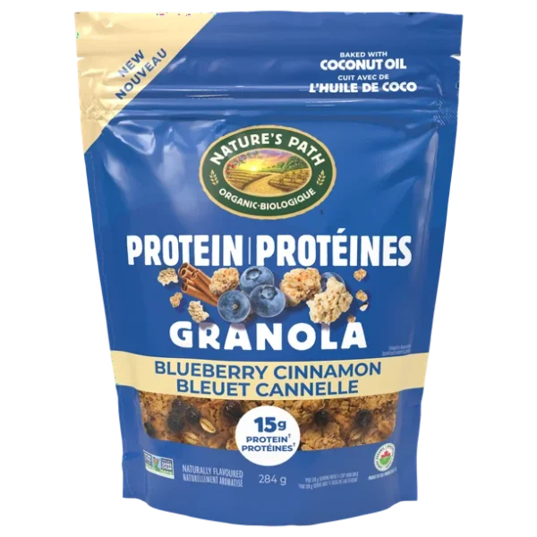 Nature's Path Organic Blueberry Cinnamon Protein Granola 284g Pouch, Nature's Path Organic Blueberry Cinnamon Protein Granola 284g Pouch