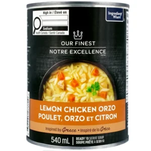 Our Finest Lemon Chicken Orzo Ready to Serve Soup, 540 mL