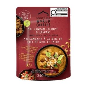 Passage Foods, Passage to India, Sri Lankan Coconut and Cashew Chicken, Simmer Sauce, 340 ml, Delicious & authentic Sri Lankan Curry in 20 Minutes