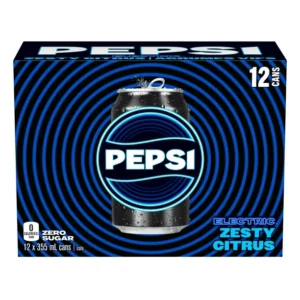 Pepsi Electric Zero Zesty Citrus 12 x 355 mL, Cans, 12x355mL