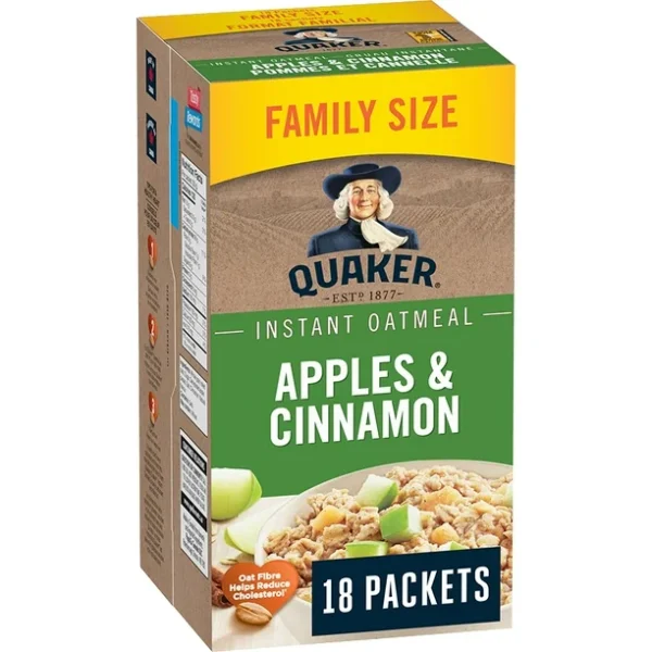 Quaker Apples & Cinnamon Instant Oatmeal, 594g