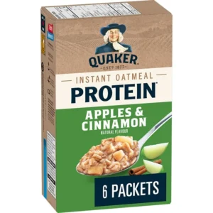 Quaker High Protein Apples & Cinnamon Instant Oatmeal, 228g