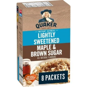 Quaker Instant Oats Hot Cereal Lightly Sweetened Maple & Brown Sugar, 304 GM