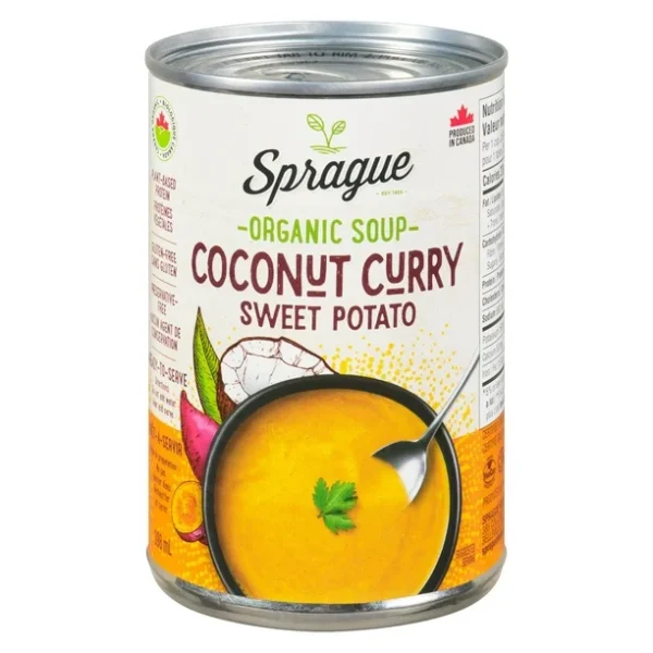Sprague Organic Coconut Curry Soup, 398ml Reheat and Serve
