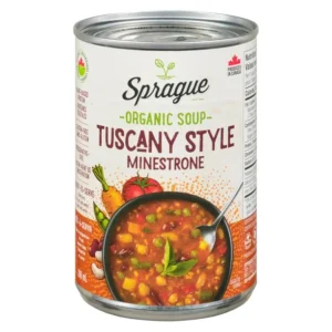 Sprague Organic Tuscany-Style Minestrone Soup, 398ml - Reheat and Serve