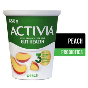 Activia Probiotic Yogurt, Peach, 650 g