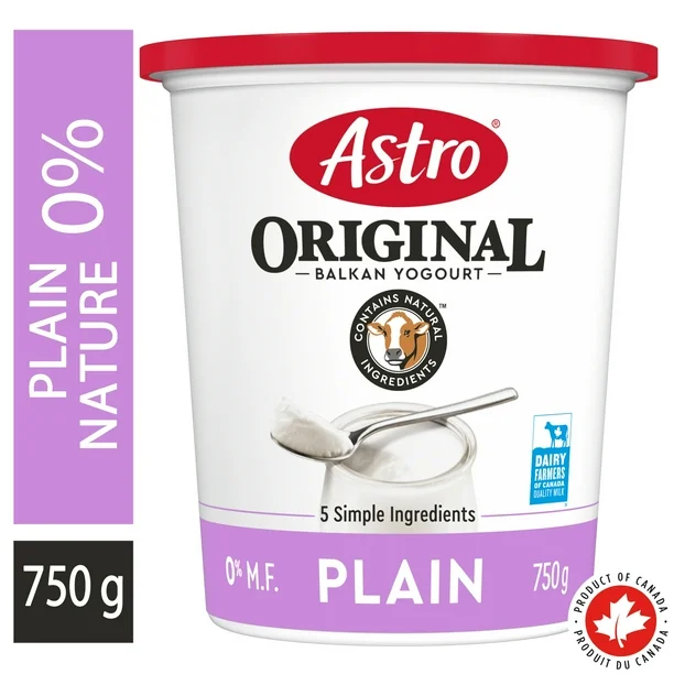 Astro Original Yogurt Plain 0% 750g, Balkan Style, 750 g