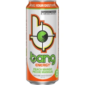 BANG ENERGY PEACH MANGO, With 0 calories and 0 sugar, we never sacrifice the result you expect for the great taste you deserve. When life puts you to the test, don't settle for second best. Grab a Bang Energy and Fuel Your Destiny.