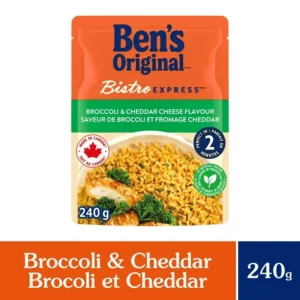 BEN'S ORIGINAL BISTRO EXPRESS Broccoli & Cheddar Rice Side Dish, 240g Pouch, Perfect Every Time™