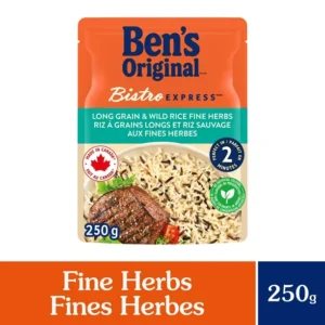 BEN'S ORIGINAL BISTRO EXPRESS Long Grain & Wild Rice Fine Herbs, 250g Pouch, Perfect Every Time™