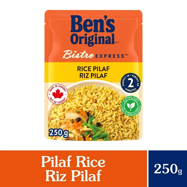 BEN'S ORIGINAL BISTRO EXPRESS Pilaf Rice Side Dish, 250g Pouch, Perfect Every Time™