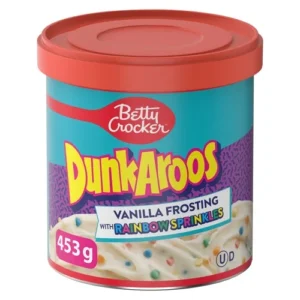Betty Crocker DunkAroos Vanilla Frosting With Rainbow Sprinkles, 453 g