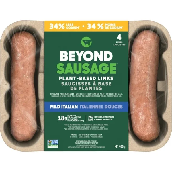 Beyond Meat Plant-Based Mild Italian Sausage, 400g