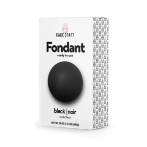 Cake Craft Black Fondant – 24oz, Ready-to-Use Fondant for Cakes, Cupcakes & Cookies, Smooth, Easy-to-Roll Texture, Vanilla Flavor, Made in the USA