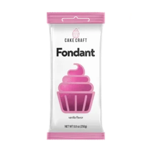 Cake Craft Rolled Fondant – Rosy Pink, 250g (8.8 oz), Vanilla Flavored, Smooth Texture, Ideal for Decorating Cakes & Treats, Cake Craft Rolled Fondant – Rosy Pink, 250g (8.8 oz)