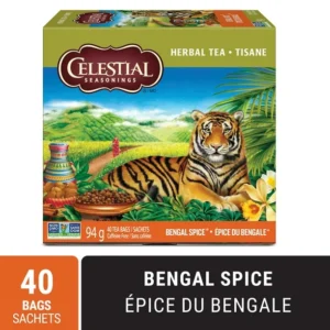 Celestial Seasonings Bengal Spice Herbal Tea, Caffeine Free, 40 Count, Herbal