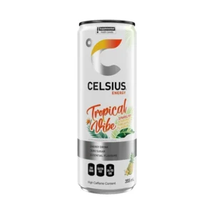 Celsius Tropical Vibe Energy Drink 355mL, Can, Celsius Tropical Vibe 355 mL